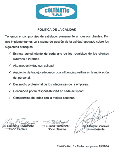 Politica de Calidad